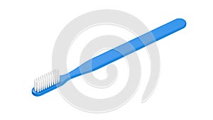 Blue toothbrush isolated on white background.