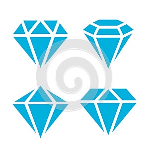 Blue topaz gem icon photo