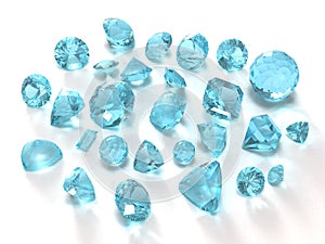 Blue topaz gems