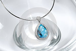 Blue topaz necklace