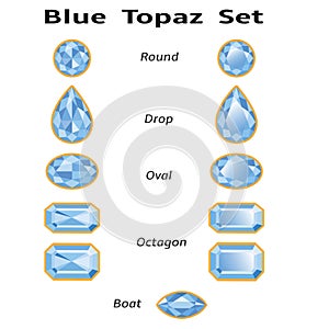 Blue Topaz Set With Text