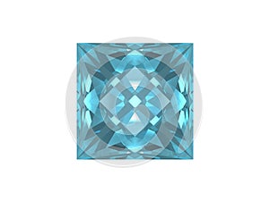 Blue topaz. Square form.