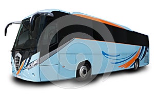 Blue Tour Bus