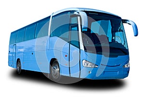 Blue Tour Bus