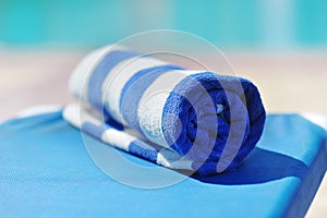 Blue towel