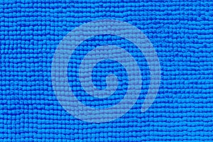 Blue towel close-up fabric and texture background