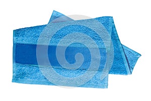 Blue towel for face and hands