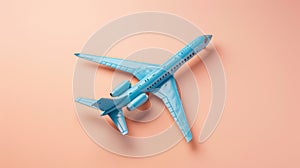 The blue toy airplane.AI generated image