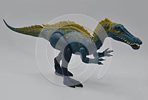 Blue Toy Dinosaur Jurassic Period Spinosaurus Raptor with Big Teeth