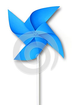 Blue toy windmill