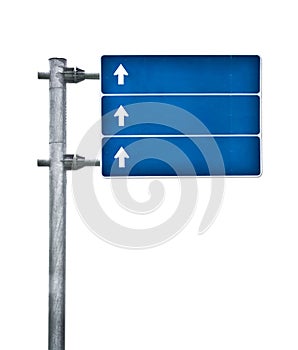 Blue traffic sign