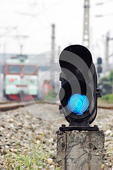 Blue train signal