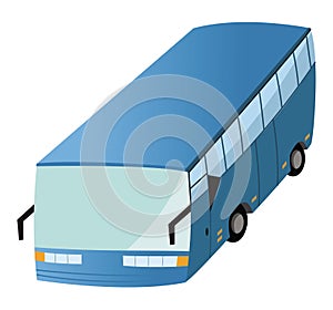 Blue transit bus