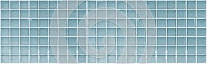 Blue translucent glass block wall pattern and background seamless