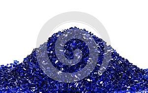 Blue transparent plastic resin photo