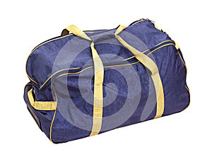 Blue travel bag with handles