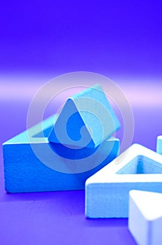 blue triangles background