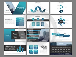 Blue triangle Bundle infographic elements presentation template. business annual report, brochure, leaflet, advertising flyer,