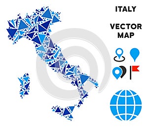 Blue Triangle Italy Map