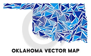 Blue Triangle Oklahoma State Map