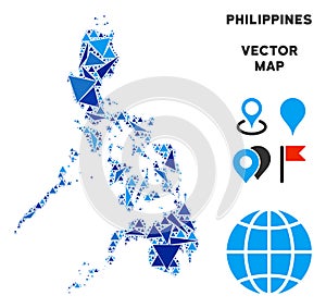 Blue Triangle Philippines Map