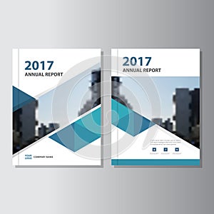 Blue Triangle Vector annual report Leaflet Brochure Flyer