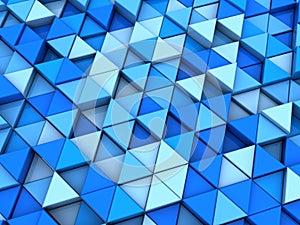 Blue triangles background