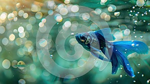 The Blue Tropical Fish.AI generated image