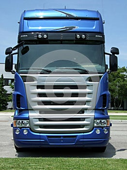 Blue truck face
