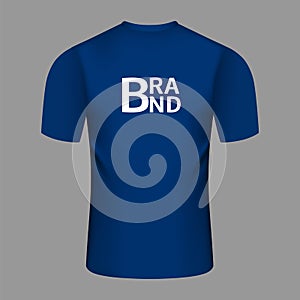 Blue tshirt icon, realistic style