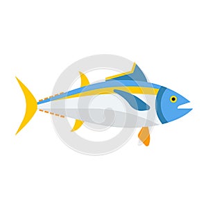 Blue Tuna Fish Icon