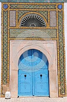 Blue tunisian doors