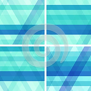 Blue and turquoise backgrounds with stripes
