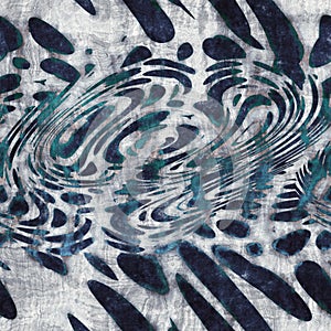 Blue, turquoise, and blue textured blobby pattern