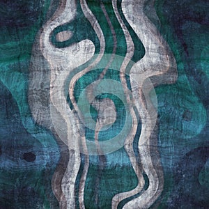 Blue, turquoise, and blue textured blobby pattern