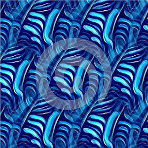 squarial square composed pattern in cobalt and turquoise blue