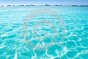 Blue turquoise ripple Formentera water