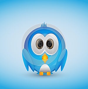 Blue twitter bird