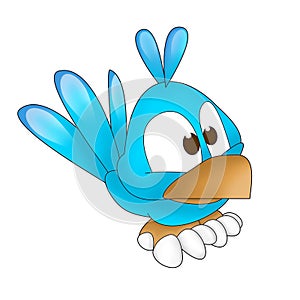 Blue twitter bird funny