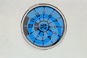 Blue TÃœV badge, Germany, Europe