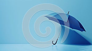 The blue umbrella.AI generated image