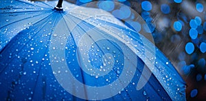 The Blue Umbrella Closeup.AI generated image