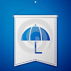 Blue Umbrella icon isolated on blue background. Insurance concept. Waterproof icon. Protection, safety, security concept