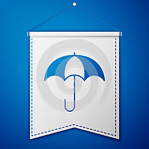 Blue Umbrella icon isolated on blue background. Insurance concept. Waterproof icon. Protection, safety, security concept