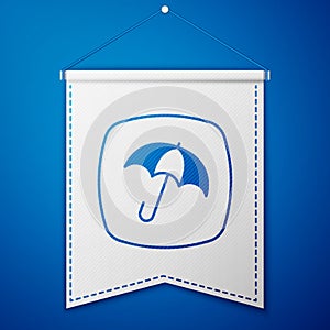 Blue Umbrella icon isolated on blue background. Insurance concept. Waterproof icon. Protection, safety, security concept