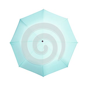 Blue umbrella isolated on white