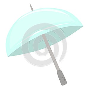Blue Umbrella. Open umbrellas. Various prints. Hand drawn colored Vector illustration. Flat style.