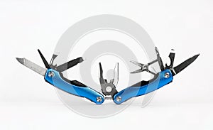 Blue Unfolded Steel Multi Tool