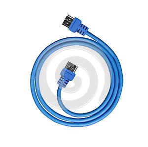 Blue USB cable