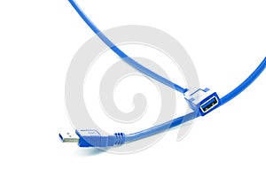 Blue USB cable